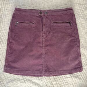 Purple Corduroy Mini Skirt